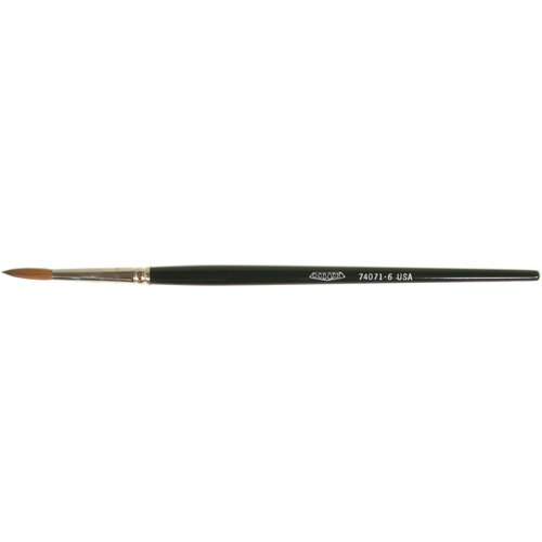 Artist Paint Brush, 5/32" Brush Width, Red Sable, Wood Handle Nia-Chem Ltd.