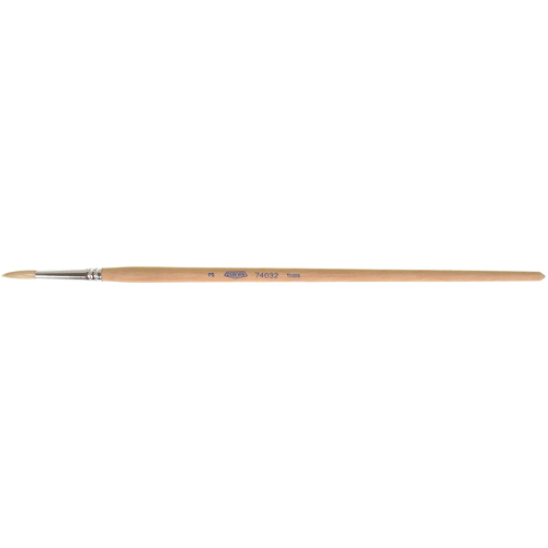 Pure White Bristle Round Marking Paint Brush, 3/16" Brush Width, White China, Wood Handle Nia-Chem Ltd.