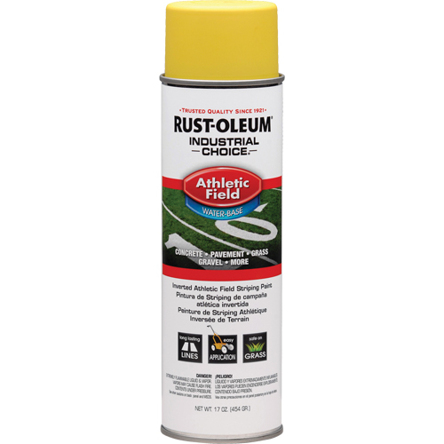Peinture pour traçage de ligne pour terrain de gymnastique Industrial Choice AF1600, Jaune, 17 oz, Canette a&eacute;rosol Nia-Chem Ltd.