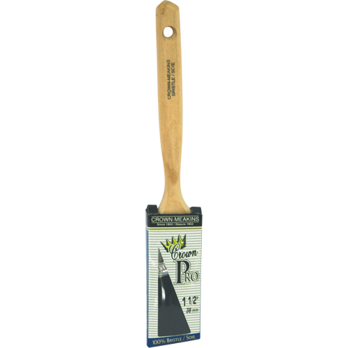 Crown Pro Straight Paint Brush, Bristle, Wood Handle, 1-1/2" Width Nia-Chem Ltd.