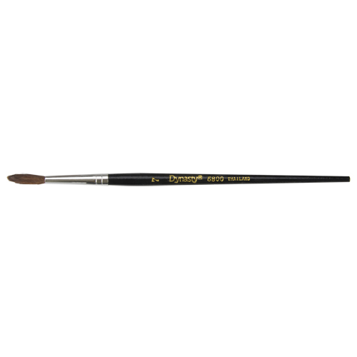 Black Pointed Bristle Artist Brush, 4 mm Brush Width, Camel Hair, Wood Handle Nia-Chem Ltd.