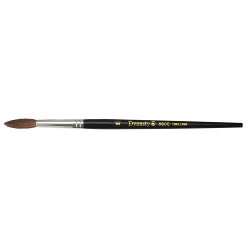 Pinceau pointu &agrave; soies noires pour artiste, Largeur de la brosse de 5,7 mm, Soie de chameau, Manche &agrave; Bois Nia-Chem Ltd.