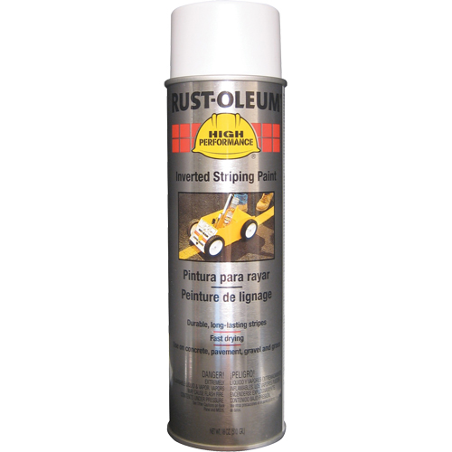 Peinture de traçage en a&eacute;rosol syst&egrave;me 2300 haute performance applicable en position invers&eacute;e, Blanc, 18 oz, Canette a&eacute;rosol Nia-Chem Ltd.