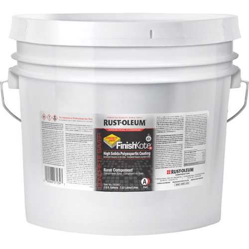 Concrete Saver&reg; FinishKote 80 High Solids Polyaspartic Floor Coating Part A, Pail, Clear/Tint Base Nia-Chem Ltd.