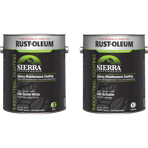 Sierra S60 Water-Based Epoxy Maintenance Coating Kit, Gallon, White Nia-Chem Ltd.