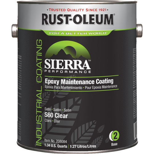 Sierra S60 Water-Based Epoxy Maintenance Coating Part 2 Base, Gallon, Clear Nia-Chem Ltd.