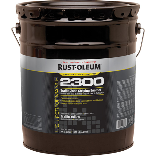 High-Performance 2300 System Traffic Zone Striping Paint, Yellow, 5 gal., Pail Nia-Chem Ltd.