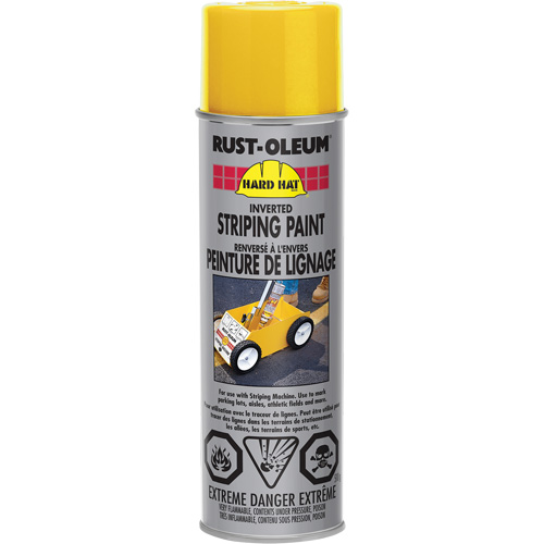Inverted Striping Paint Spray, Yellow, Aerosol Can Nia-Chem Ltd.
