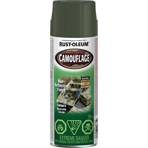 Peinture de camouflage Sp&eacute;cialit&eacute;, Canette a&eacute;rosol, Vert arm&eacute;e Nia-Chem Ltd.
