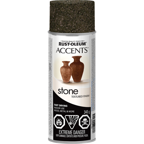 Peinture en a&eacute;rosol &agrave; effet de pierre Accents, Canette a&eacute;rosol, Pierre granit Nia-Chem Ltd.