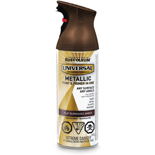 Universal&reg; Spray Paint, Burnished Amber Brown, Very Flat, Aerosol Can Nia-Chem Ltd.