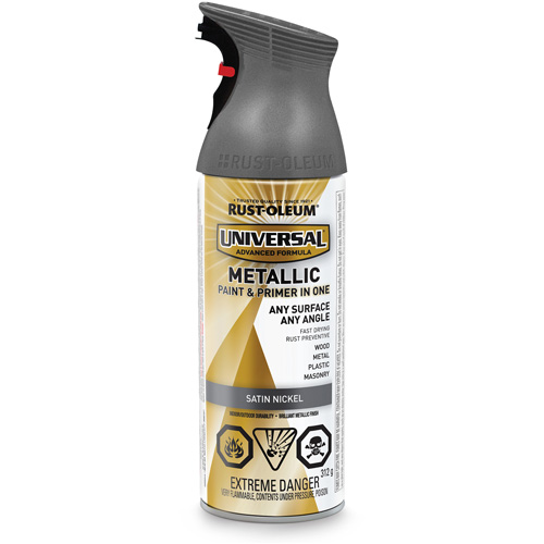 Universal&reg; Spray Paint, Satin Nickel, Satin, Aerosol Can Nia-Chem Ltd.