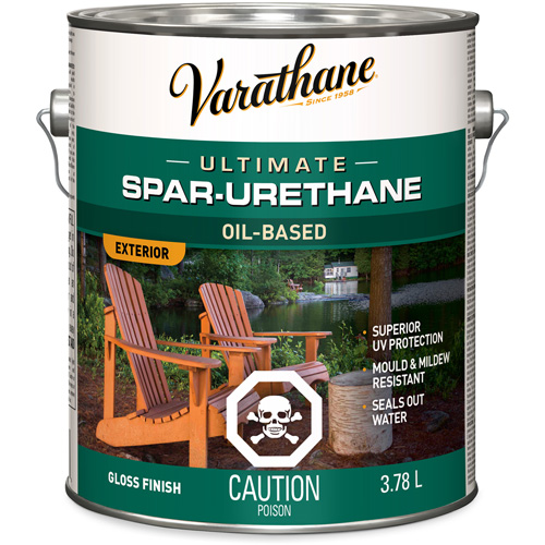 Fini diamant pour bois Varathane ext&eacute;rieur, 3,78 L, Transparent, Brillant Nia-Chem Ltd.
