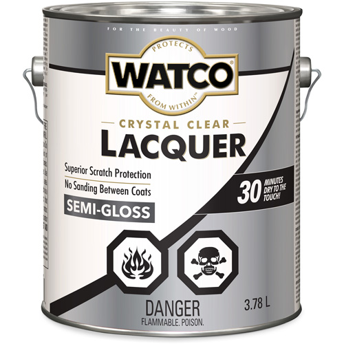 Watco&reg; Lacquer Wood Finish, 3.78 L, Clear, Semi-Gloss Nia-Chem Ltd.