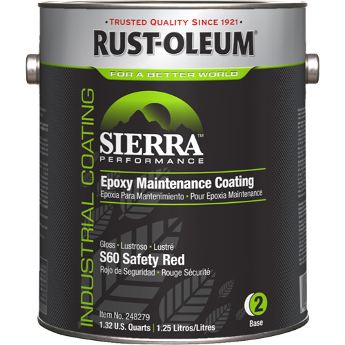 Composant de base du rev&ecirc;tement dentretien pour plancher Sierra Performance S60, 1 gal., &agrave; l'eau, Brillant, Rouge Nia-Chem Ltd.