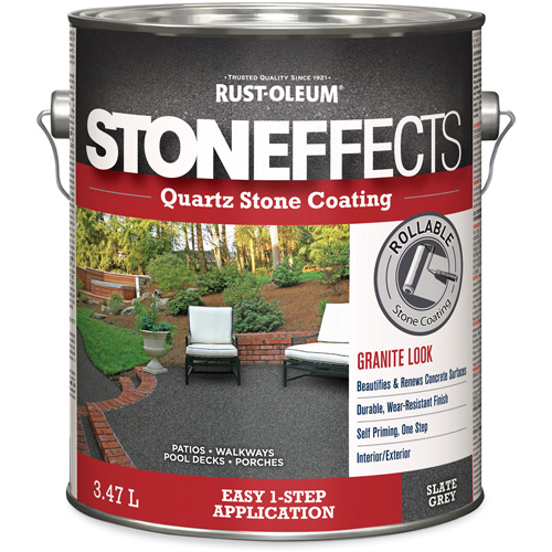 Stoneffects Quartz Stone Coating, 3.78 L, Water-Based, Textured, Grey Nia-Chem Ltd.