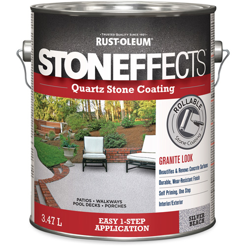 Stoneffects Quartz Stone Coating, 3.78 L, Water-Based, Textured, Grey Nia-Chem Ltd.