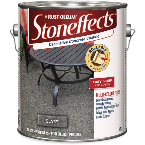 Stoneffects Decorative Concrete Coating, 3.4 L, Solvent-Based, Textured, Grey Nia-Chem Ltd.