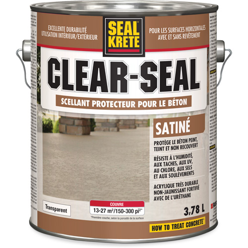 Produit d&eacute;tanch&eacute;it&eacute; protecteur Seal-Krete, 3,78 L, &agrave; l'ur&eacute;thane, Satin, Transparent Nia-Chem Ltd.