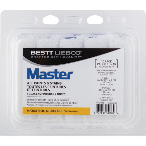 Couvre-rouleau en microfibre Master, Nap 10 mm (3/8"), 101,6 mm (4") l Nia-Chem Ltd.
