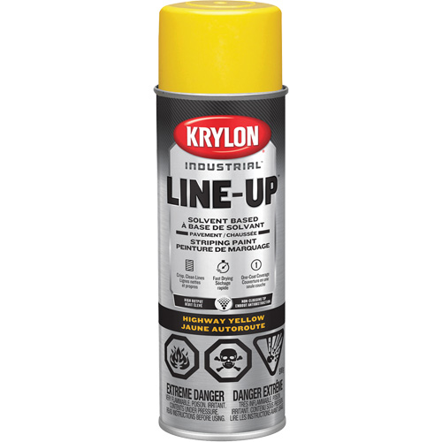 Peinture de marquage professionnelle &agrave; base de solvant, Jaune, 18 oz, Canette a&eacute;rosol Nia-Chem Ltd.