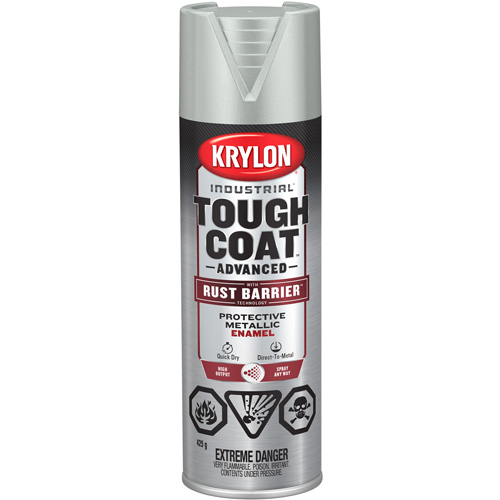 Tough Coat&reg; Advanced Paint with Rust Barrier Technology, Aluminum, Metallic, 425 g, Aerosol Can Nia-Chem Ltd.
