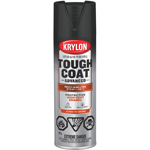 Industrial Tough Coat&reg; Advanced High Heat Paint, High-Heat Black, Flat, 425 g, Aerosol Can Nia-Chem Ltd.