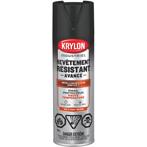 Industrial Tough Coat&reg; Advanced High Heat Paint, High-Heat Black, Flat, 425 g, Aerosol Can Nia-Chem Ltd.