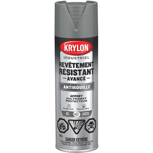 Tough Coat&reg; Advanced Paint with Rust Barrier Technology, Grey Primer, Ultra-Flat, 425 g, Aerosol Can Nia-Chem Ltd.