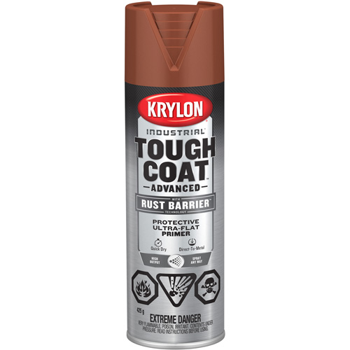 Tough Coat&reg; Advanced Paint with Rust Barrier Technology, Red Oxide Primer, Ultra-Flat, 425 g, Aerosol Can Nia-Chem Ltd.