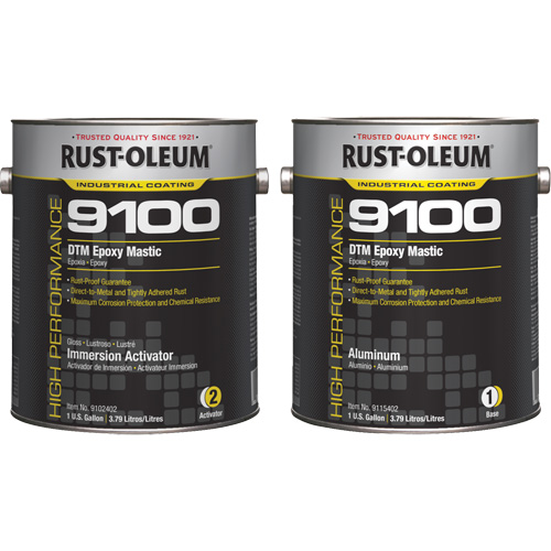 Ensemble de base et d'activateur pour mastic &eacute;poxy DTM du syst&egrave;me 9100, Aluminium, Gallon Nia-Chem Ltd.