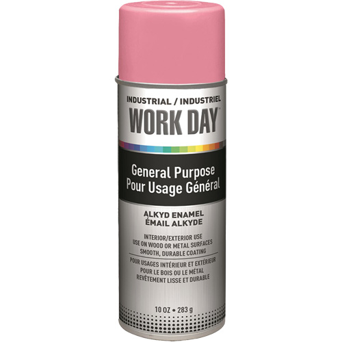 Industrial Work Day Paint, Pink, Gloss, 10 oz., Aerosol Can Nia-Chem Ltd.