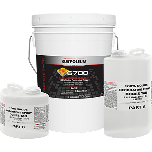6700 100% Solids Decorative Epoxy, 3 gal., Epoxy-Based, High-Gloss, Beige Nia-Chem Ltd.