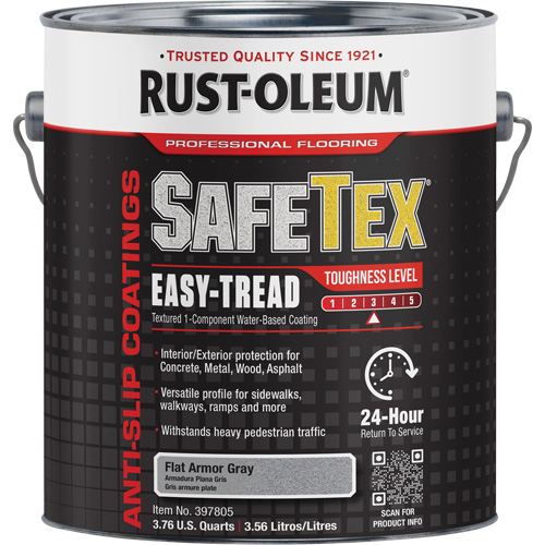 Rev&ecirc;tement d'acrylique SafeTex Easy-Tread, 1 gal., &agrave; l'eau, Plat/Textur&eacute;, Gris Nia-Chem Ltd.
