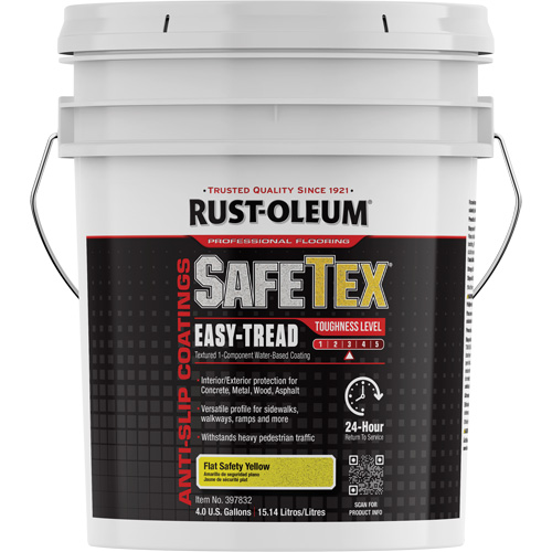 SafeTex&reg; Easy-Tread Acrylic Coating, 4 gal., Water-Based, Flat/Textured, Yellow Nia-Chem Ltd.