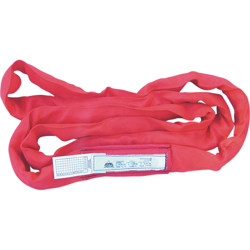 Round Slings, Red, 3" W x 6' L, 14000 lbs. Vertical Load Nia-Chem Ltd.