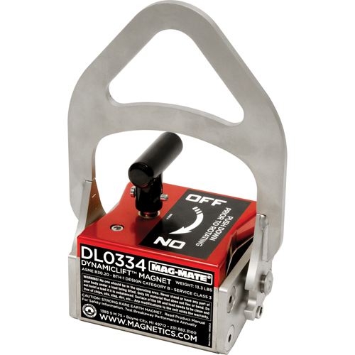 Dynamic Lift Magnets, 334 Holding Cap., 6-1/2" L x 4" W x 9-1/4" H Nia-Chem Ltd.