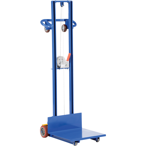 Platform Lift Stacker, Hand Winch Operated, 400 lbs. Capacity, 58" Max Lift Nia-Chem Ltd.