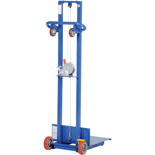 Platform Lift Stacker, Hand Winch Operated, 400 lbs. Capacity, 58" Max Lift Nia-Chem Ltd.