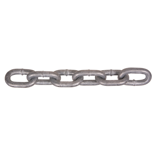 Hot-Dipped Galvanized Chains, Carbon Steel, 3/8" x 200' (60.96 m) L, Grade 30, 2650 lbs. (1.325 tons) Load Capacity Nia-Chem Ltd.