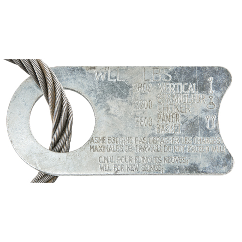 &eacute;lingue de levage &agrave; c&acirc;ble m&eacute;tallique - deux boucles Nia-Chem Ltd.