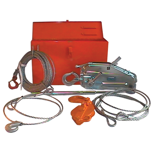 Tirfor&reg; Wire Rope Hoist TU17 Rescue Kit, 5/16" Wire Diameter, 2000  lbs. (1 tons) Capacity Nia-Chem Ltd.
