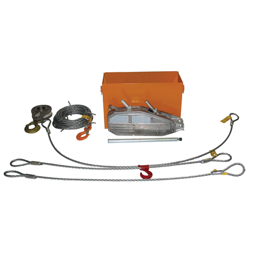Tirfor&reg; Wire Rope Hoist TU32 Rescue Kit, 5/8" Wire Diameter, 8000  lbs. (4 tons) Capacity Nia-Chem Ltd.