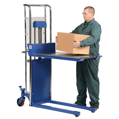 Hefti-Lift Load Stacker, Foot Pump Operated, 300 lbs. Capacity, 59" Max Lift Nia-Chem Ltd.