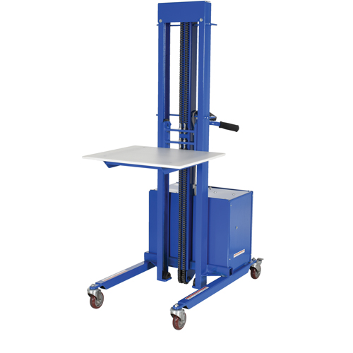 Quick Lift Stacker, Electric Operated, 400 lbs. Capacity, 57" Max Lift Nia-Chem Ltd.