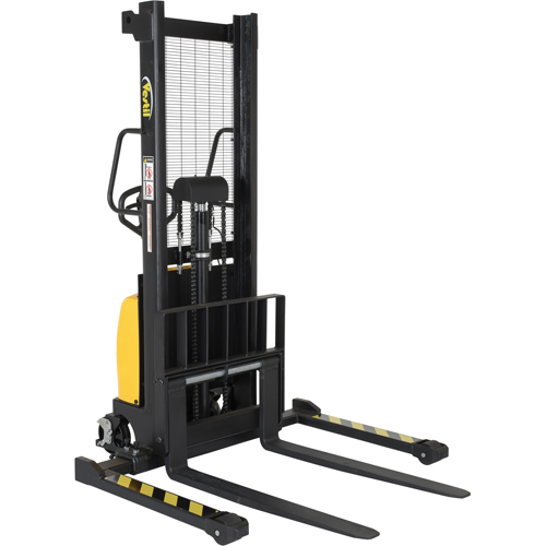 Fork Lift Stacker, Electric Operated, 2000 lbs. Capacity, 63" Max Lift Nia-Chem Ltd.