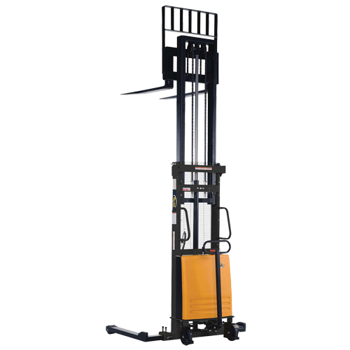 Fork Lift Stacker, Electric Operated, 2000 lbs. Capacity, 118" Max Lift Nia-Chem Ltd.