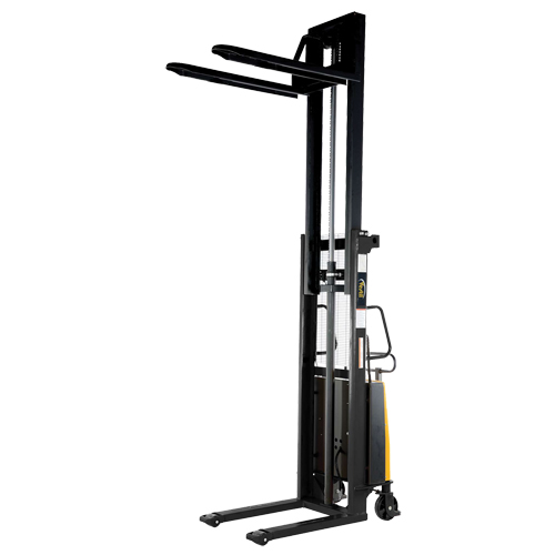 Fork Lift Stacker, Electric Operated, 2000 lbs. Capacity, 63" Max Lift Nia-Chem Ltd.
