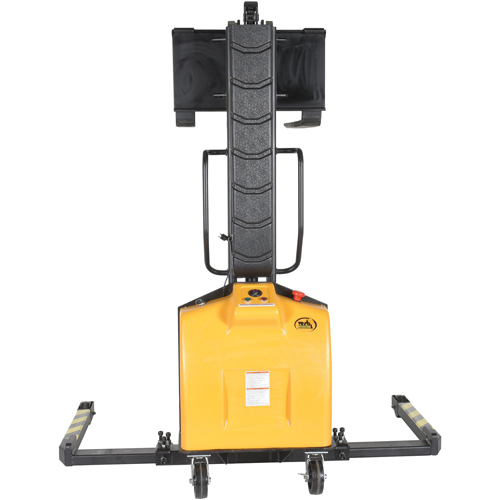 Narrow Mast Powered Lift Stacker, Electric Operated, 1500 lbs. Capacity, 63" Max Lift Nia-Chem Ltd.