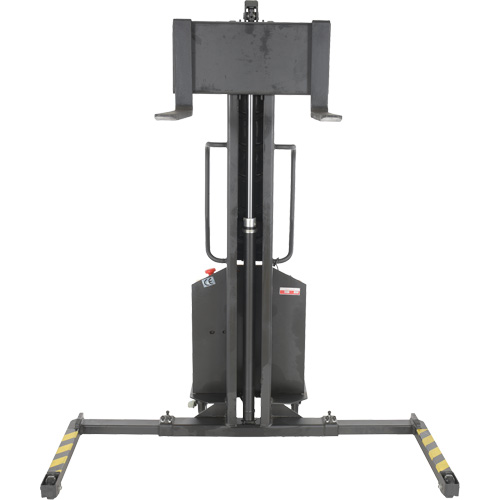 Narrow Mast Powered Lift Stacker, Electric Operated, 1000 lbs. Capacity, 63" Max Lift Nia-Chem Ltd.